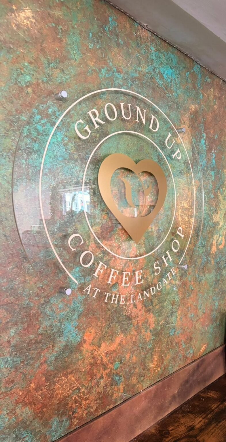 Ground up at the landgate sign